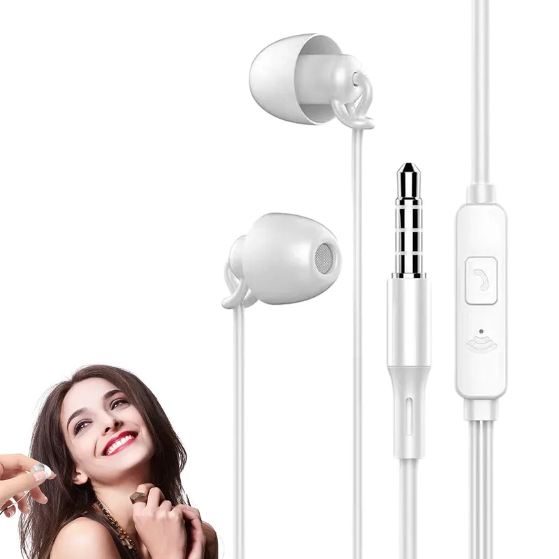 Generic sovhörlurar med kabel, beige