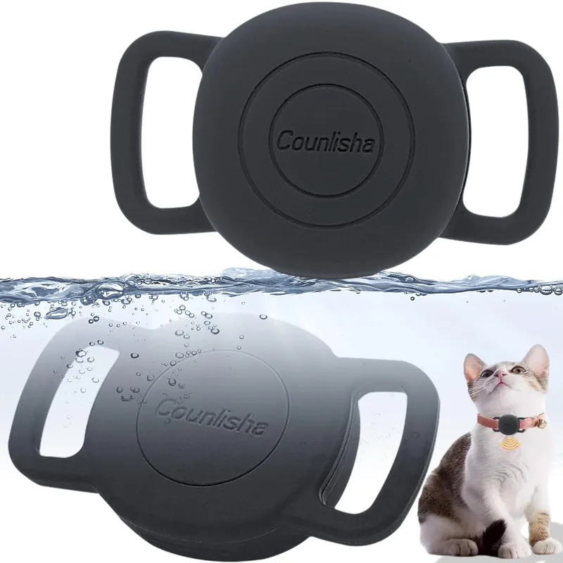 Counlisha silikonhållare för Tile Sticker 2024 tracker, 2-pack, svart