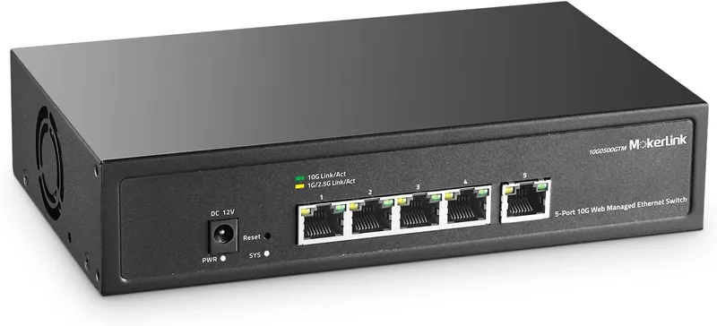 MokerLink 5-port 10 Gbps hanterad switch