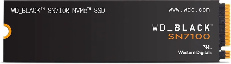 WD_BLACK SN7100 NVMe SSD M.2 2280 500 GB (läshastigheter upp till 6 800 MB/s, skrivhastigheter upp till 6 700 MB/s, Next Gen TLC 3D NAND, DASHBOARD, upp till 2 400 TBW) POWERED BY SANDISK