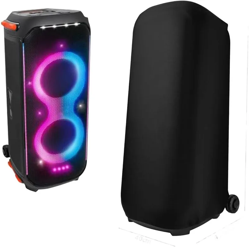 EndyTech Dammskydd för JBL PartyBox 710 – bärbar festhögtalare, svart, lycra-tyg, elastiskt bandstängning, reptålig, 3 månaders garanti