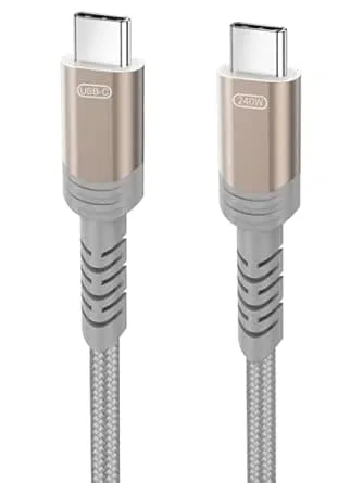 Ubluker USB C till USB C Kabel 1M, 240W 100W 60W Premium USB Typ C Supersnabb Laddningskabel