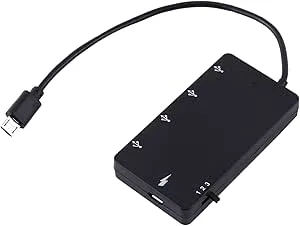 Bästa Adaptrar för Telefoner, 4-portars Micro USB Hub USB2.0 OTG Förlängningsadapter Laddningskabel för Smartphone och Surfplatta