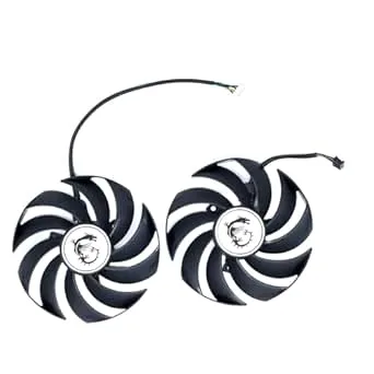iHaospace Replacement Grafikkort kylare grafikkort kylare fläkt kompatibel med MSI GeForce RTX 3060 Ti GAMING X 8G LHR, 3060 GAMING/X, 3050 GAMING/X, PLD10010B12HH, 2 bollbearing, 95 mm