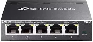 TP-Link Omada ES206GP, hanterad, Gigabit Ethernet (10/100/1000), Strömförsörjning via Ethernet (PoE) stöd, Monteringsbar på väggen