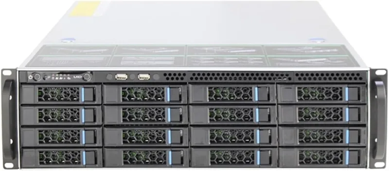 Stabil enorm lagring 16 fack 3U Hotswap rack-fodral