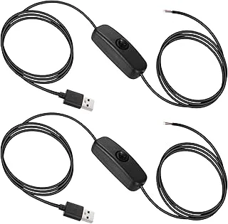 Greluma 2 St 2m 5V USB switchförlängningskabel