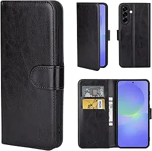 32nd PU Läder Plånbok Flipfodral Skal för Samsung Galaxy A36 5G / Galaxy A56 5G, med RFID-Blockering Kortplats, Magnetisk Stängning och Inbyggt Stativ