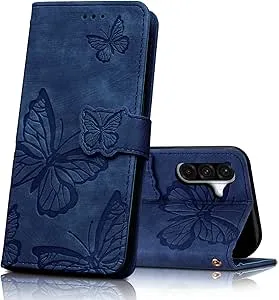 Flip Case för Samsung Galaxy A56 5G – PU-läder magnetiska fjärilar läderfodral