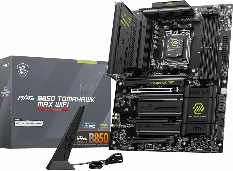 MSI MAG B850 TOMAHAWK MAX WIFI Motherboard, ATX