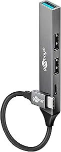 goobay 4-port USB 3.2 Hub slim/flera kontakter