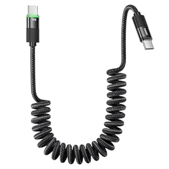 toocki Spiral Cable USB C,100W Spiral Cable