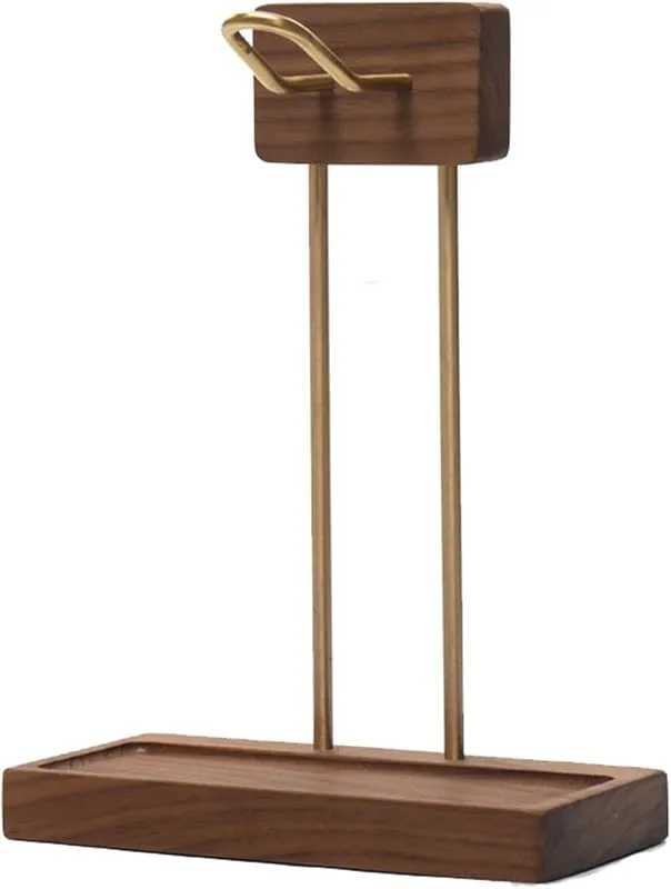 Hållare för hörlurar Wood Hörlursställ