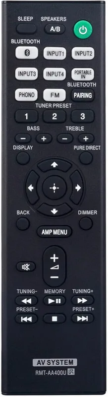 RMT-AA400U ersättning fjärrkontroll lämplig för Sony STR-DH190 STRDH190 RT149336911 STR-DH590 STR-DH790 stereomottagare