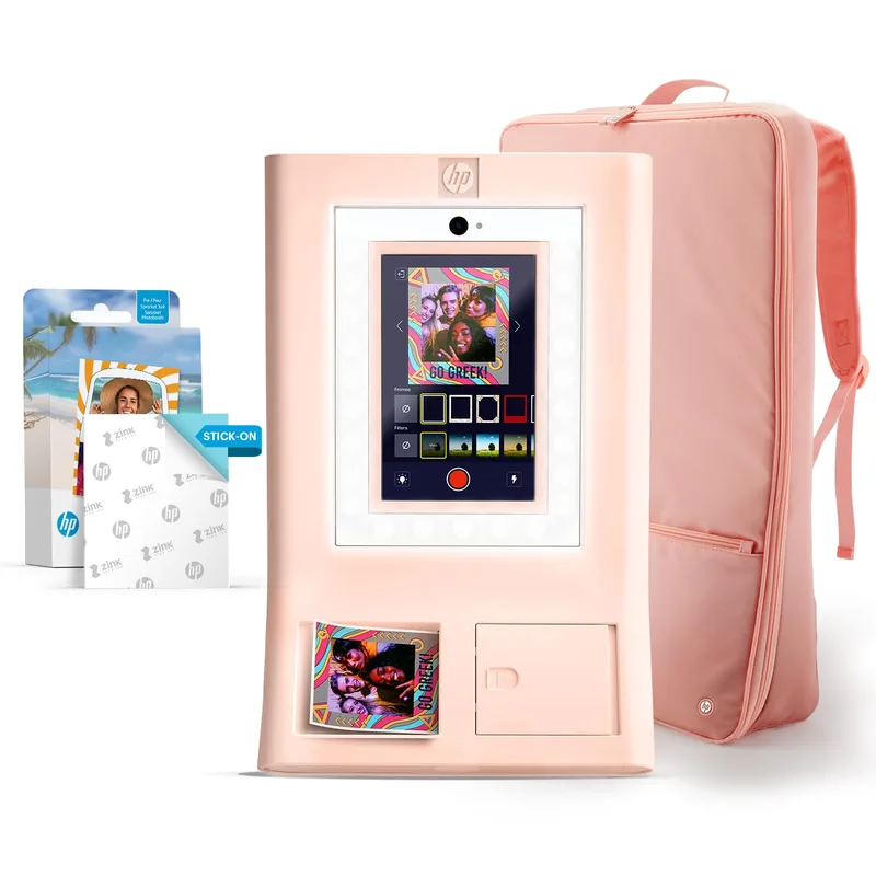 HP Sprocket färgfotoskrivare, rosa, startpaket