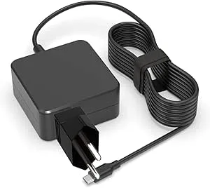 Guy-Tech AC-adapter max 65 W USB-C laddare kompatibel med Asus AC65-00 A19-065N3A laddare strömförsörjning EU-kontakt
