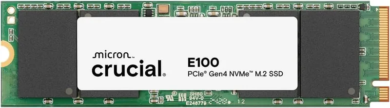 Crucial E100 480GB PCIe Gen4 NVMe M.2 Intern SSD