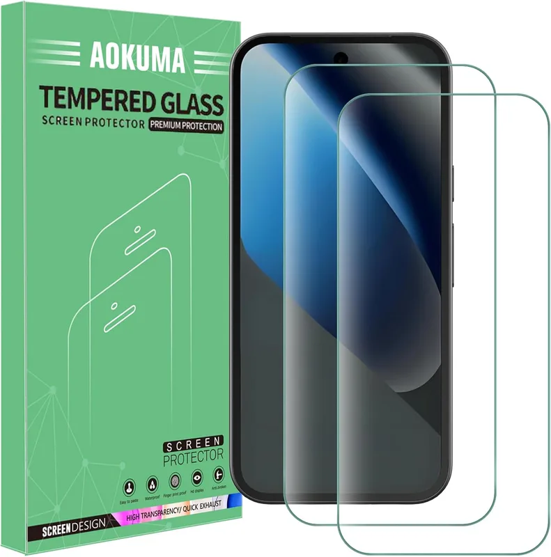 AOKUMA härdat glas för Google Pixel 10a/Pixel 9a skärmskydd