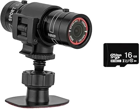 Actionkamera, F9 Action Camera HD 1080P Cykel Motorcykel Hjälm Kamera Utomhus Sport DV Video DVR Ljudinspelare Dash Cam for Bil Cykel,Utomhus, Sport