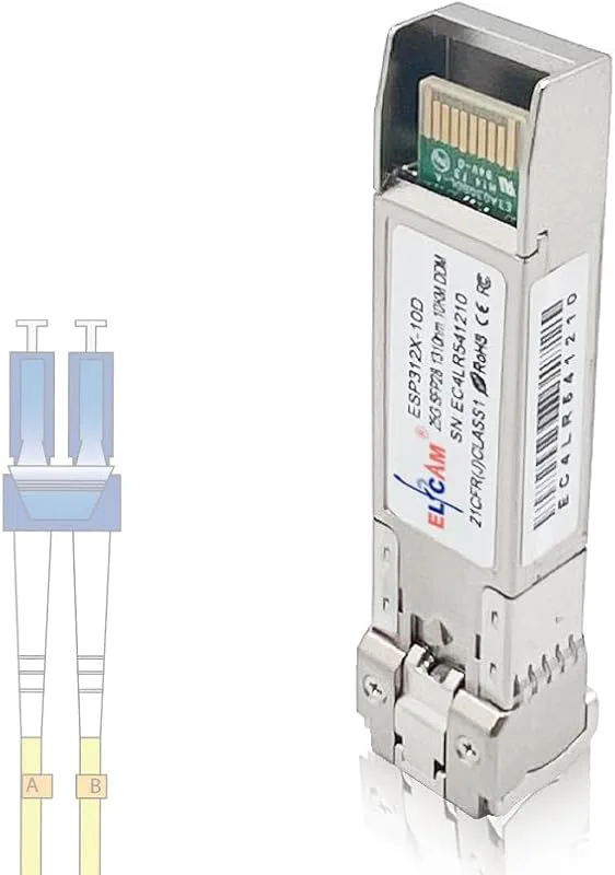 Elfcam® - 25G SFP28 LR transceiver modul SFP28 25GBASE-LR 1310nm 10km DOM LC Duplex SMF, 1 st