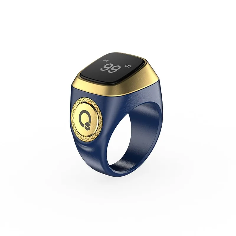Generic smart fingerräknare-ring, blå 20 mm