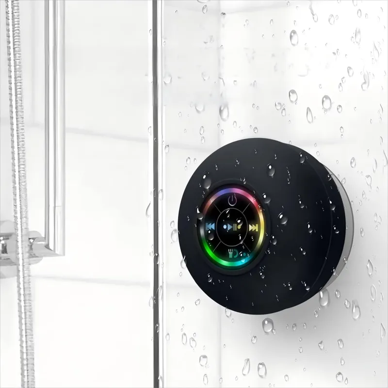 kiorziesk Bluetooth-högtalare duschhögtalare badrum trådlös sugkopp bärbar