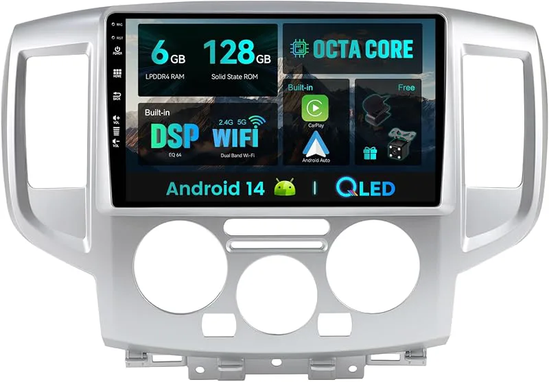 SXAUTO Android 14-6G 128G – bilradio för Nissan NV200 (2014–2018)