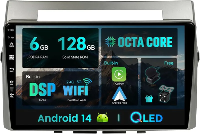 SXAUTO Android 14-6G 128G – bilradio för Toyota Corolla Verso AR10