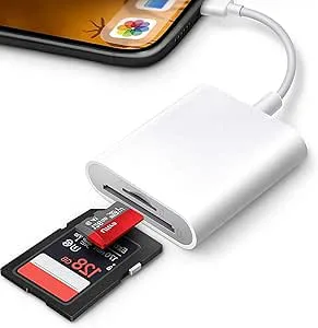 Critin SD-kortläsare för iPhone iPad-2-i-1 minneskortläsare med SD