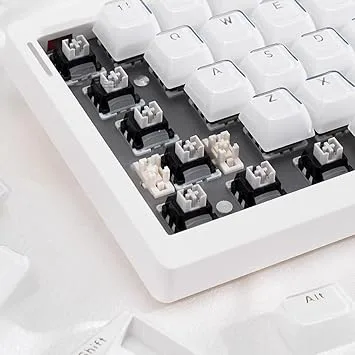mintcaps 135 tangenter vit kristall gelé genomskinlig MDA-profil tangentbord