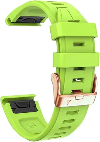 För Garmin Fenix ​​7S/5S Plus/6S/5S/Instinct 2S/D2, Quick Fit Mjuk Silikonrem med Rose Gold-spänne För Kvinnor Man Andas Vattentätt Armband Tillbehör