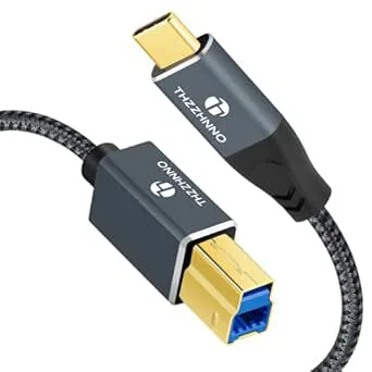 Thzzhnno USB B to USB C Printer Cable 1M