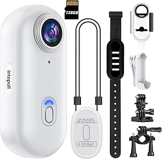 Actionkamera 4K mini WIFI 128 GB POV bärbar bärbar kroppskamera med IPX7 vattentät kamera