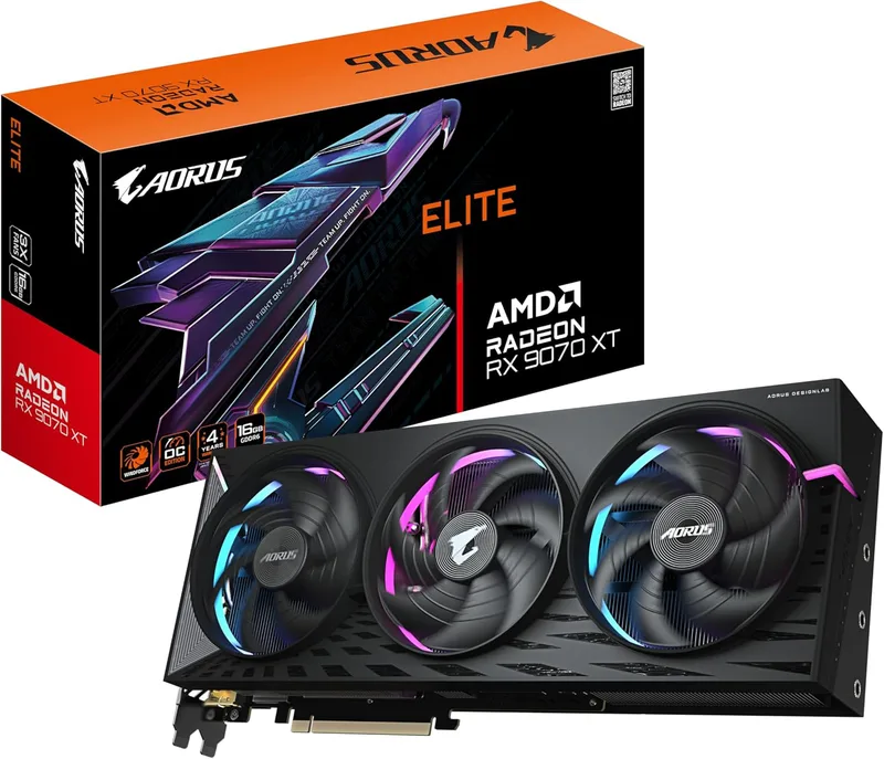 Gigabyte AORUS Radeon RX 9070 XT ELITE 16G grafikkort