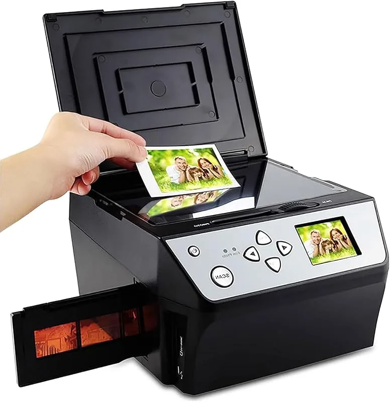 Digital Film Scanner, Slide Negative Converter 22MP med 2,4-tums LCD-skärm, Konverterar 135/35 mm, 110 Slide/Negative Film Photo, Visitkort till JPG-f