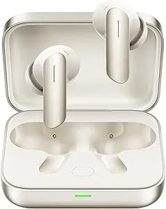 realme Buds Air 7 Trådlösa hörlurar, 12,4 mm djup basdrivrutin, aktiv smart brusreducering upp till 52 dB, Stäng av bullret, slå på musik, guld