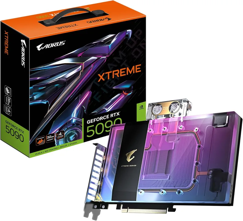 Gigabyte AORUS GeForce RTX 5090 XTREME WATERFORCE WB 32G Graphics Card