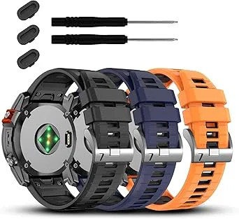 22 mm för Garmin Fenix ​​7/7 Pro/6/6 Pro/5/5 Plus klockband, mjuka Quickfit silikonremmar för Forerunner 965 955/Approach S70 47 mm/Instinct 2/quatix 7 Smartwatch