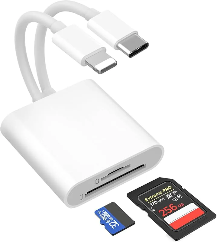 Dubbel kontakt microSD/SD-kortläsare