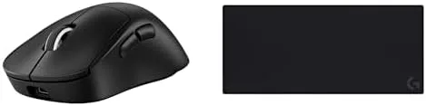 Logitech G PRO X SUPERLIGHT 2 DEX LIGHTSPEED trådlös gamingmus, 60 g lättviktsmus i proffsklass med 5 programmerbara knappar, Logitech G G840 Extra Stor Gamingmusmatta, optimerad för spelsensorer