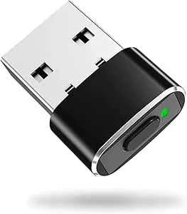 AXFEE Mus Jiggler, oupptäckbar USB-mus Mover Jiggler, mus visp med strömbrytarknapp och 3 jiggler-lägen, lämplig för att hålla laptop/dator vaken, drivrutinfri