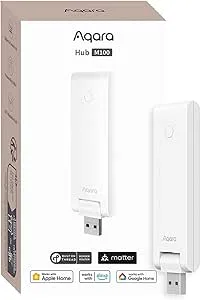 Aqara Smart Hub M100 för hemautomatisering, materia-kontroll, trådkantsrouter, har Aqara Zigbee, Wi-Fi, stöder Amazon Alexa, Apple HomeKit, IFTTT, hem