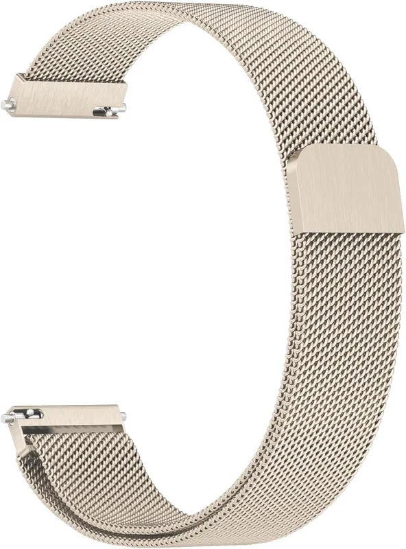 Amzpas Armband för Garmin Vivoactive 4S/Venu 3S/Venu 2S/Vivomove 3S armband kvinnor män, 18 mm rostfritt stål mesh metal