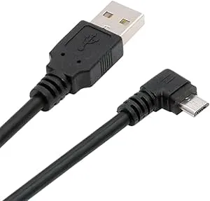 NFHK vänstervinklad 90 graders mikro-USB 5 stift till USB 2.0 Typ-A dataladdningskabel