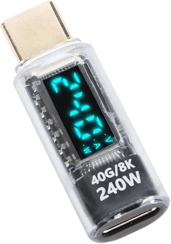 USB C -testare, USB Power Meter USB C Adapter Power Meter Tester