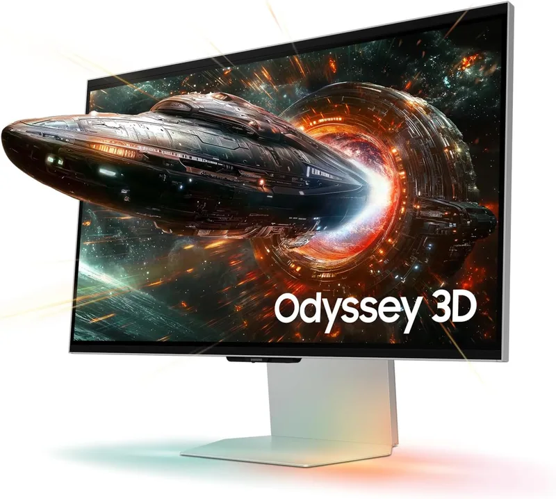 Samsung Odyssey 3D-spelskärm G90DFX, 27-tum, 3D-skärm med IPS-panel, 4K-upplösning, 3840 x 2160 pixlar, FreeSync Premium