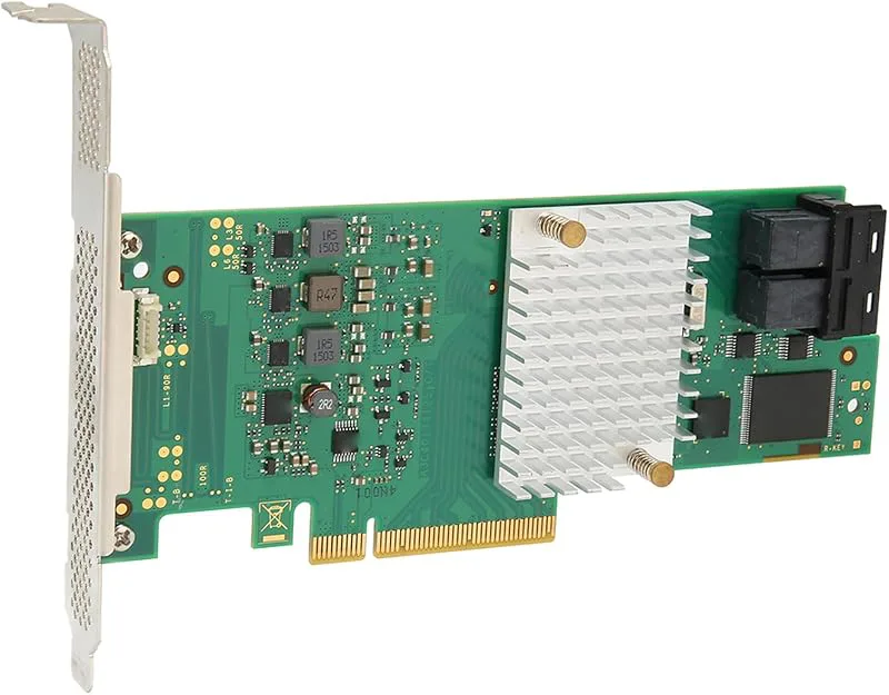 LSI SAS3008 Array Card 8-portar 12Gb/s Plug and Play/SAS -kort med 2 Mini SAS HD-kontakter, Stöder 1024-enheter, Integre