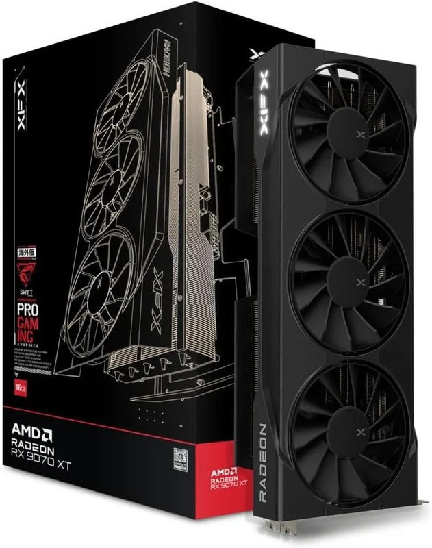 XFX RX 9070XT Swift Gaming 16GB GDDR6 svart