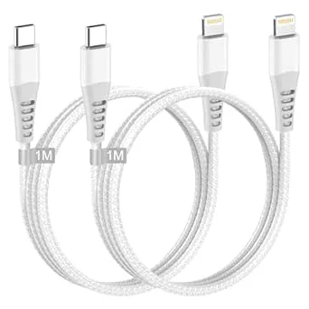iPhone USB C-kabel 1 m 2 Pack[Apple MFi-certifierad], USB C till Lightning-kabel iPhone laddningskabel iPhone snabbladdningskabel USBC Lightning-kabel för iPhone 14 Pro Max/14 Plus/13/12/11/XS