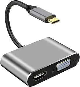 USB C to DVI VGA Adapter